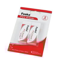 ممحاة أقلام رصاص مدرسية FOSKA بيضاء ناعمة مقاس 57...