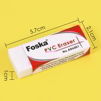 ممحاة أقلام رصاص مدرسية FOSKA بيضاء ناعمة مقاس 57...