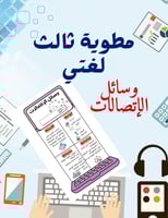 مطوية لغتي ثالث وسائل الإتصالات