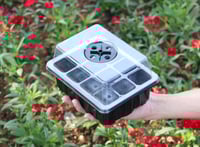 صينية تشتيل 12 فتحة مع غطاء للرطوبة