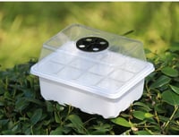 صينية تشتيل 12 فتحة مع غطاء للرطوبة