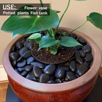 صخور نهرية سوداء للزينة