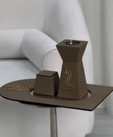 طقم مبخرة أنيق بالاسم لون بيج رملي