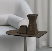 طقم مبخرة أنيق بالاسم لون بيج رملي