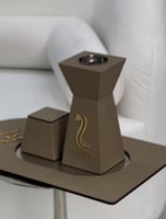 طقم مبخرة أنيق بالاسم لون بيج رملي