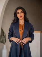 عباية كاجوال لون كحلي او الاسود من الينن - متجر تف...