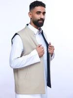 سديري جوخ دبل فيس كحلي -بيج