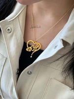 سلسال بالاسم والحرف بشكل قلب - متجر تفاصيل