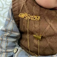 بروش بناتي الاسم والفراشة _متجر تفاصيل