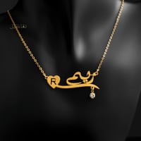 سلسال بالاسم مع حرف وفص - متجر تفاصيل