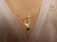 سلسال ناعم بحرفك وحرف من تحب داخل قلب - متجر تفاصي...