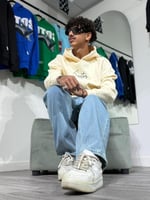 Off-white unisex hoodie