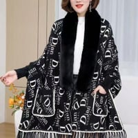 شال نسائي شتوي فرو(دبل فيس) من ماركة ديور (Dior)أس...