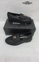 حذاء لوفر نسائي من ماركة شانيل Chanel - اسود مطفي