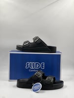 نعال طبي بحزامين لون اسود