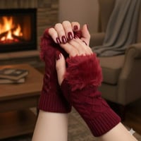 تشكيلة متنوعة من قفازات الصوف النسائية