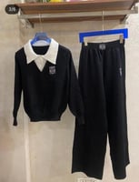 طقم نسائي من لويفي Loewe باللونين الأسود والأبيض