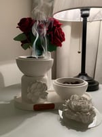 طقم مبخره بالصحن وعلبه البخور