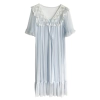 قميص من التل والدانتيل الفرنسي بتصميم فاخر وأنيق-أ...