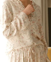 بيجاما الزهور الفكتورية من قماش الفيسكوز البارد-أك...