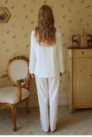 بيجاما القطن الناعمة بتفاصيل دانتيل أنيقة-d1