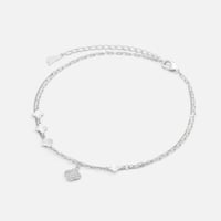 ‎ خلخال نسائي ملفت بلون فضي