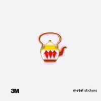 ملصق معدني إبريق تراثي