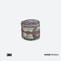 ملصق معدني حزمة دولارات