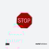 ملصق معدني لوحة Stop