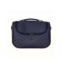 حقيبة مكياج جلد كحلي