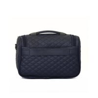 حقيبة مكياج جلد كحلي