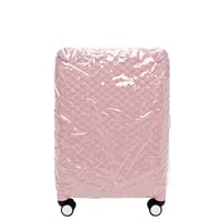 طقم سفر 5 قطع جلد وردي