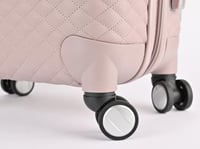 حقيبة سفر جلد وردي