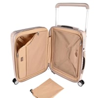 حقيبة سفر جلد وردي