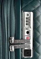 حقيبة سفر جلد اخضر