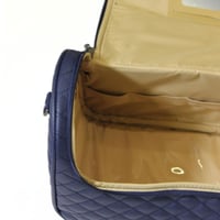 حقيبة مكياج جلد كحلي