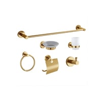طقم اكسسوار حمام ذهبي 6 قطع - A4500