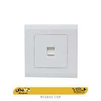 فيش منفذ كمبيوتر مفرد لون ابيض موجي