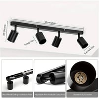 فريم تراك لايت سقفي رباعي اسود GU10