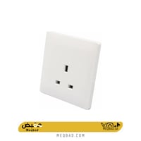 فيش ثلاثي مع مفتاح 13 امبير لون ابيض بيانو