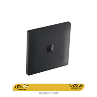 فيش منفذ هاتف مفرد لون اسود بيانو