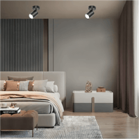 كشاف جرم لطش مفرد شكل ابيض موجهة قاعدة متحركة GU10...