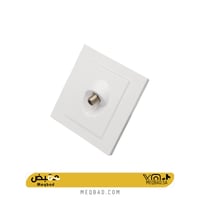 فيش منفذ دش مفرد لون ابيض ساده توفل