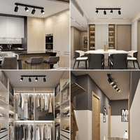 جرم كشاف لطش ترك لايت قاعدة متحركة ثنائي اسود GU10...