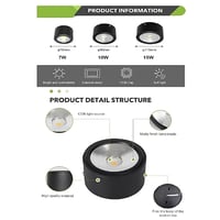 اضاءة سقف اسود كشاف سلندر 11.5 سم 15 واط انارة اصف...