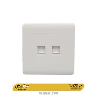 فيش منفذ كمبيوتر مع هاتف تلفون لون ابيض موجي