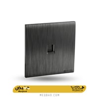 فيش منفذ هاتف مفرد لون اسود بيانو بلاتيني