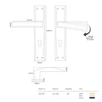 مقبض باب بليت مودرن- LUSTER