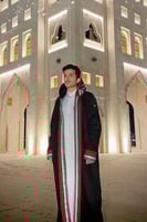 فروه اسود مطرز بسدو احمر