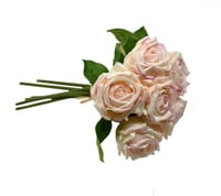 باقة ورد روز وردي- أخضر ست وردات مامس ناعم